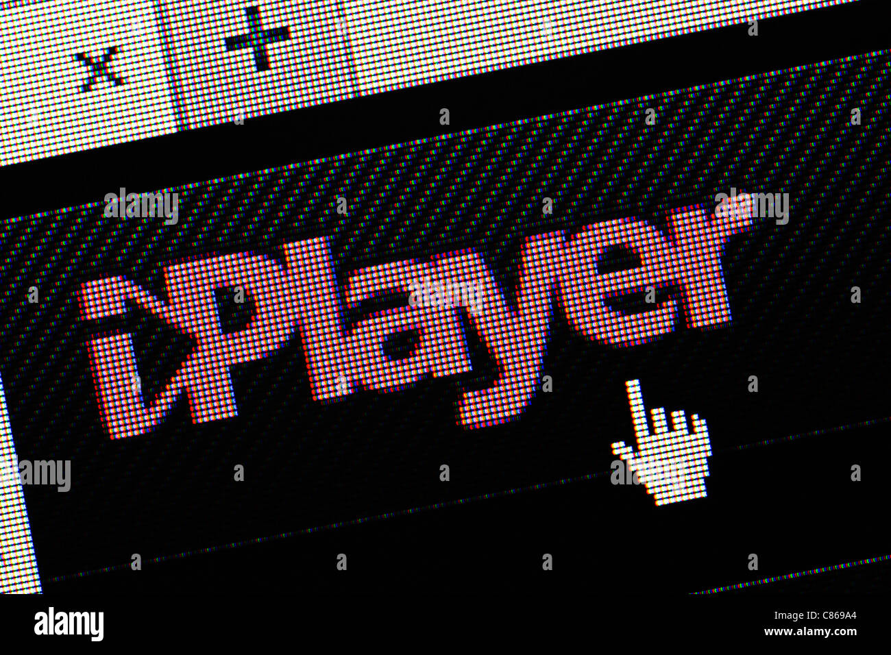 BBC iPlayer logo e sito web close up Foto Stock