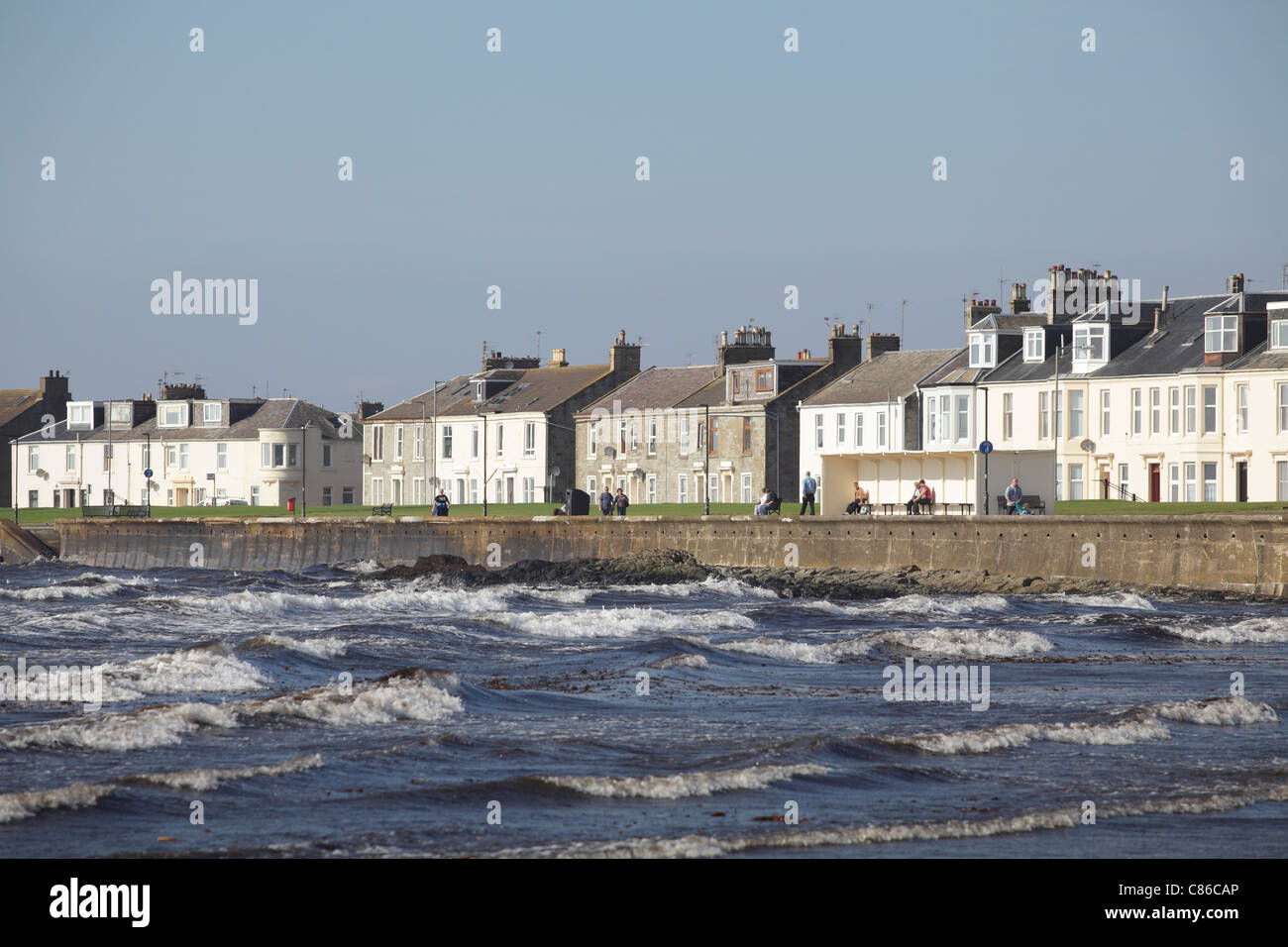 South Beach nella città balneare di Troon, Sud Ayrshire, Scozia, Regno Unito Foto Stock