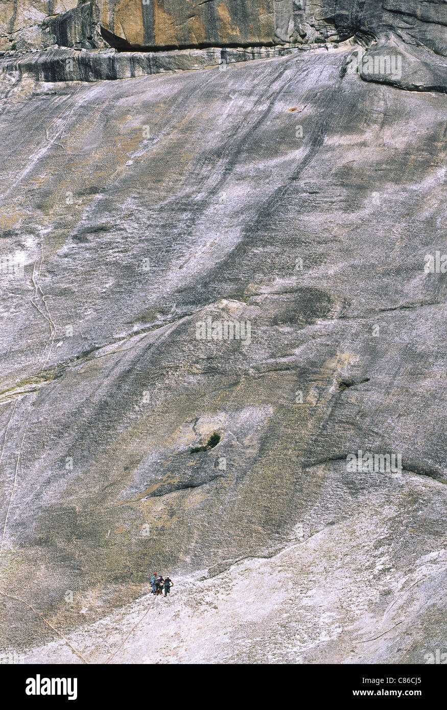 Gli arrampicatori su roccia, il Parco Nazionale di Yosemite Foto Stock