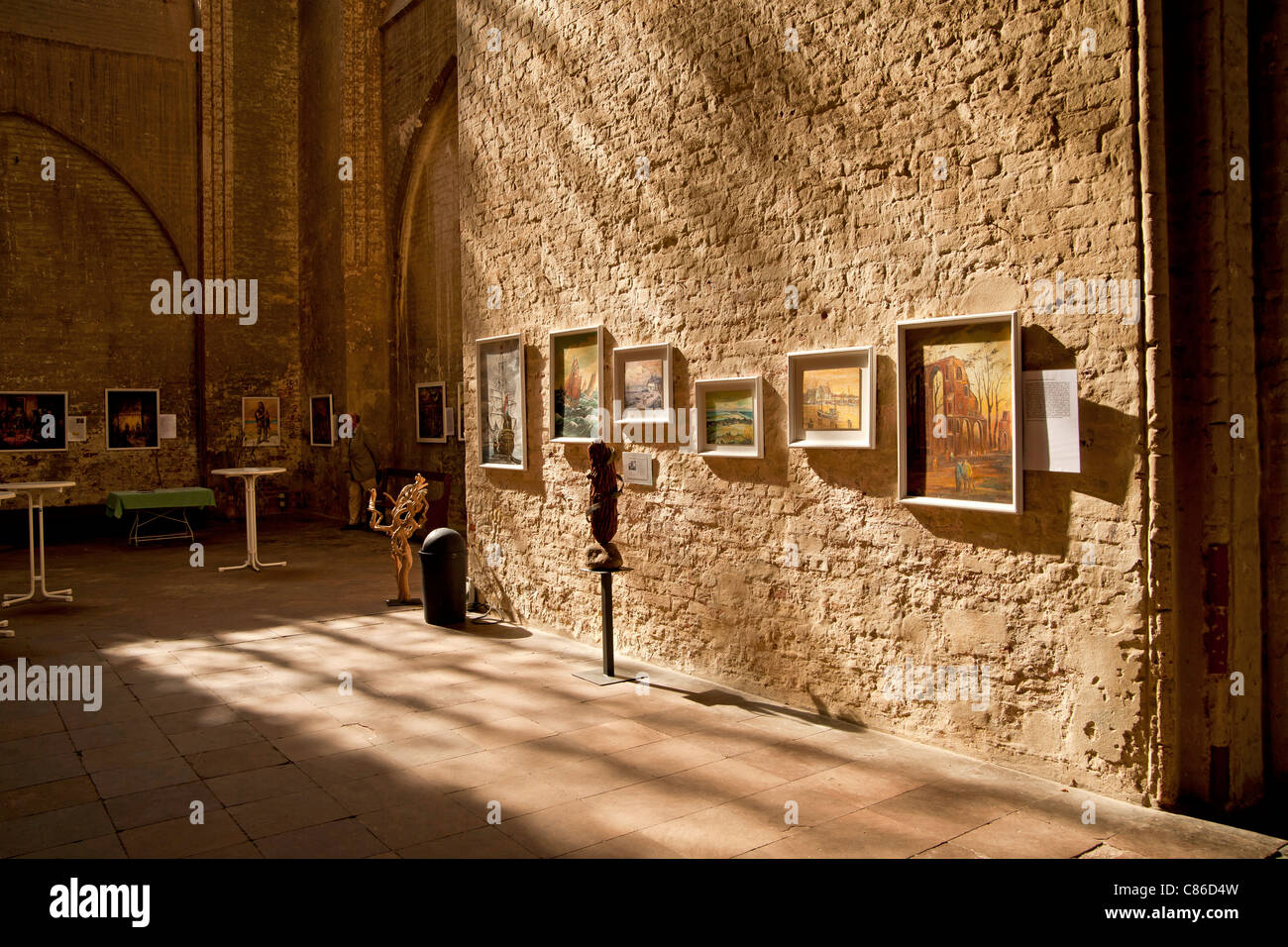 Mostra all interno della Marienkirche o la chiesa di Santa Maria, Città Anseatica di Stralsund, Meclenburgo-Pomerania Occidentale, Germania Foto Stock