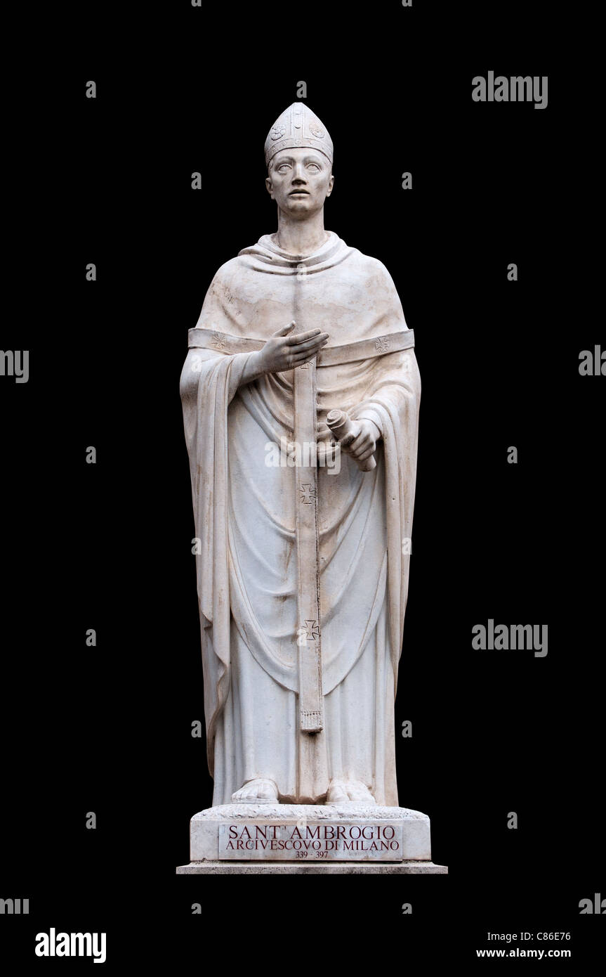 Sant'Ambrogio da Arturo Dazzi in San Carlo al Corso, Roma Italia Foto Stock