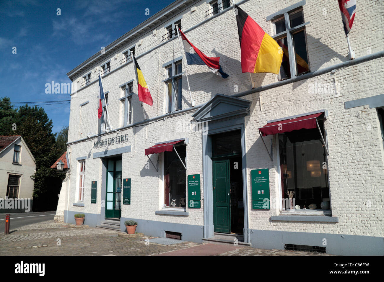 Musée de Cera de Waterloo (museo della cera) sulla battaglia del campo di battaglia di Waterloo, Mont Saint-Jean, Belgio. Foto Stock