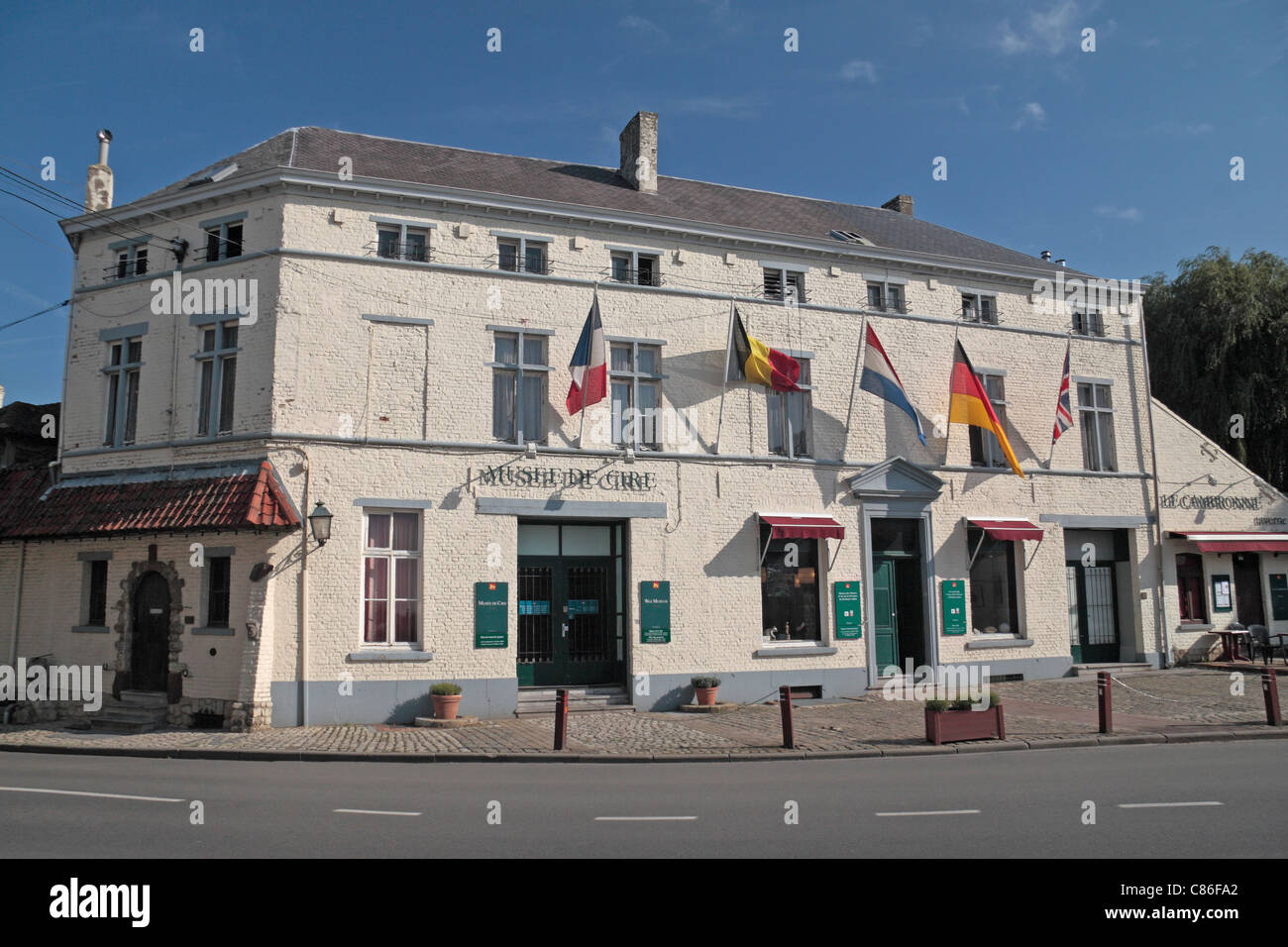 Musée de Cera de Waterloo (museo della cera) sulla battaglia del campo di battaglia di Waterloo, Mont Saint-Jean, Belgio. Foto Stock