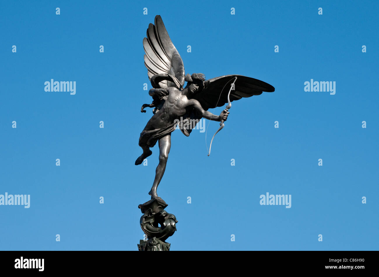 Statua di Eros a Piccadilly Circus, London, Regno Unito Foto Stock