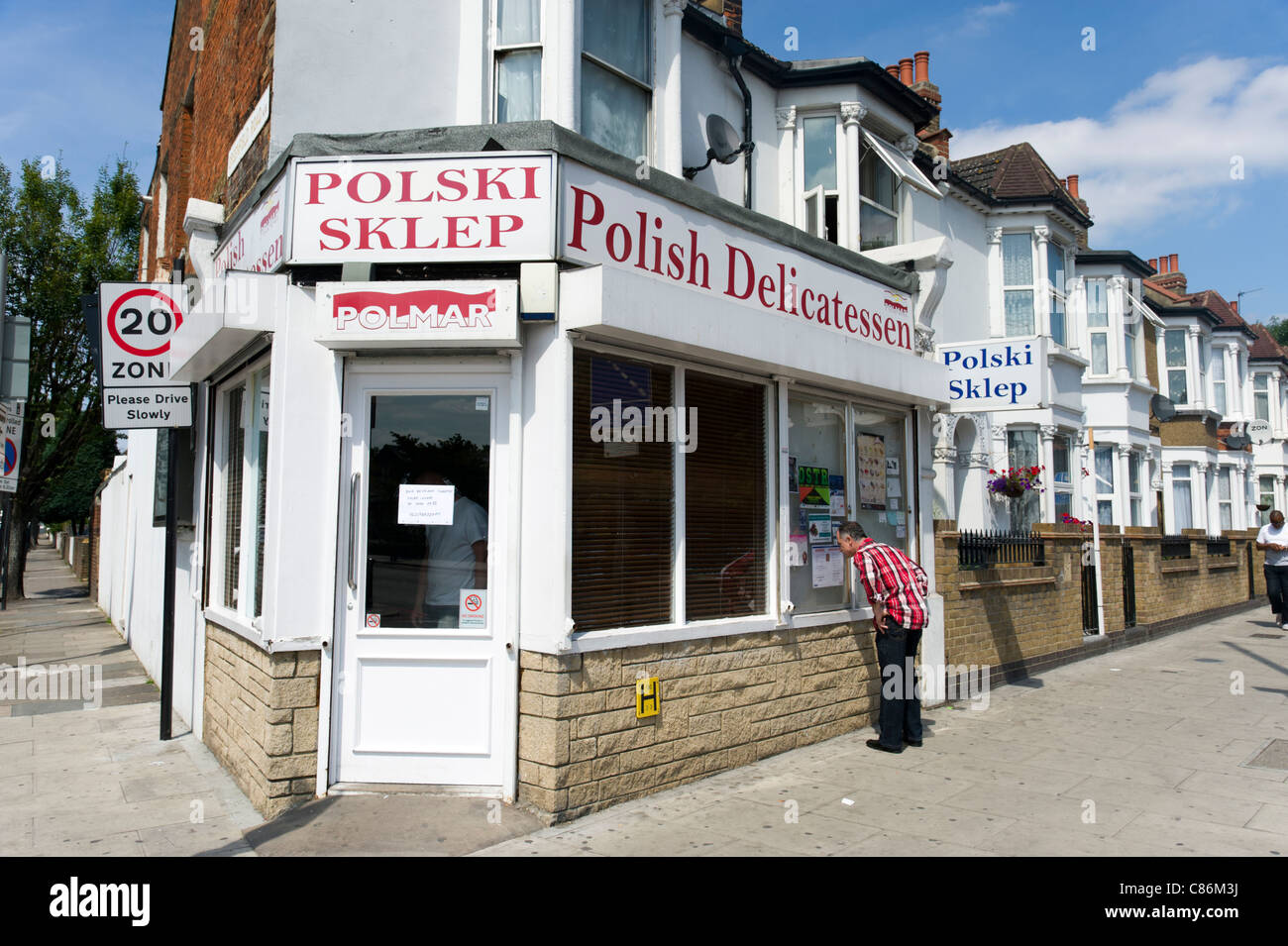 Negozio polacco in Sud Tottenham, London, Regno Unito Foto Stock
