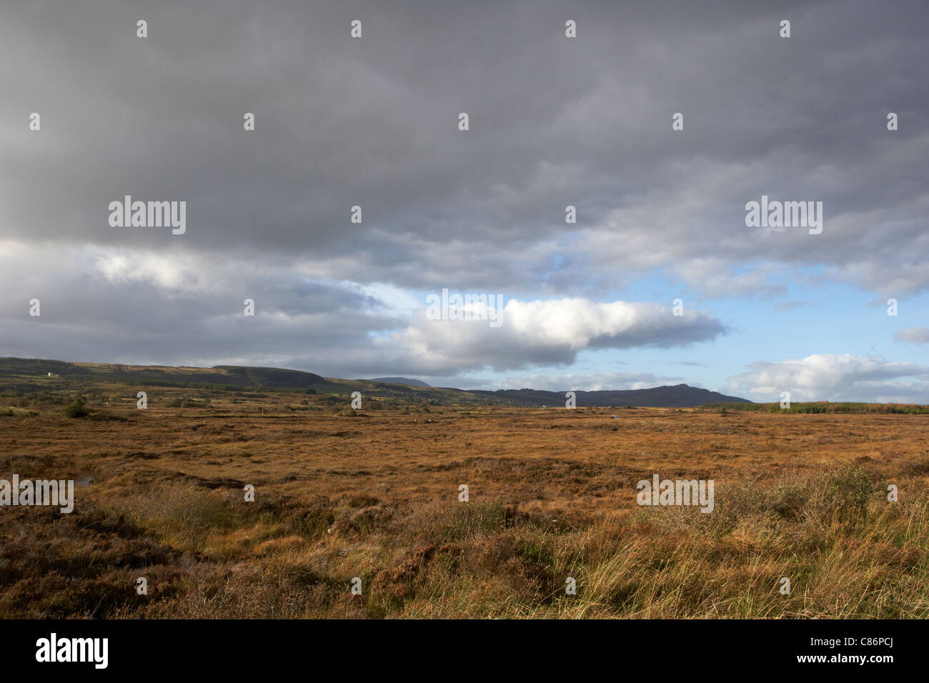 Bogland e aprire un terreno accidentato nella contea di Mayo Repubblica di Irlanda Foto Stock