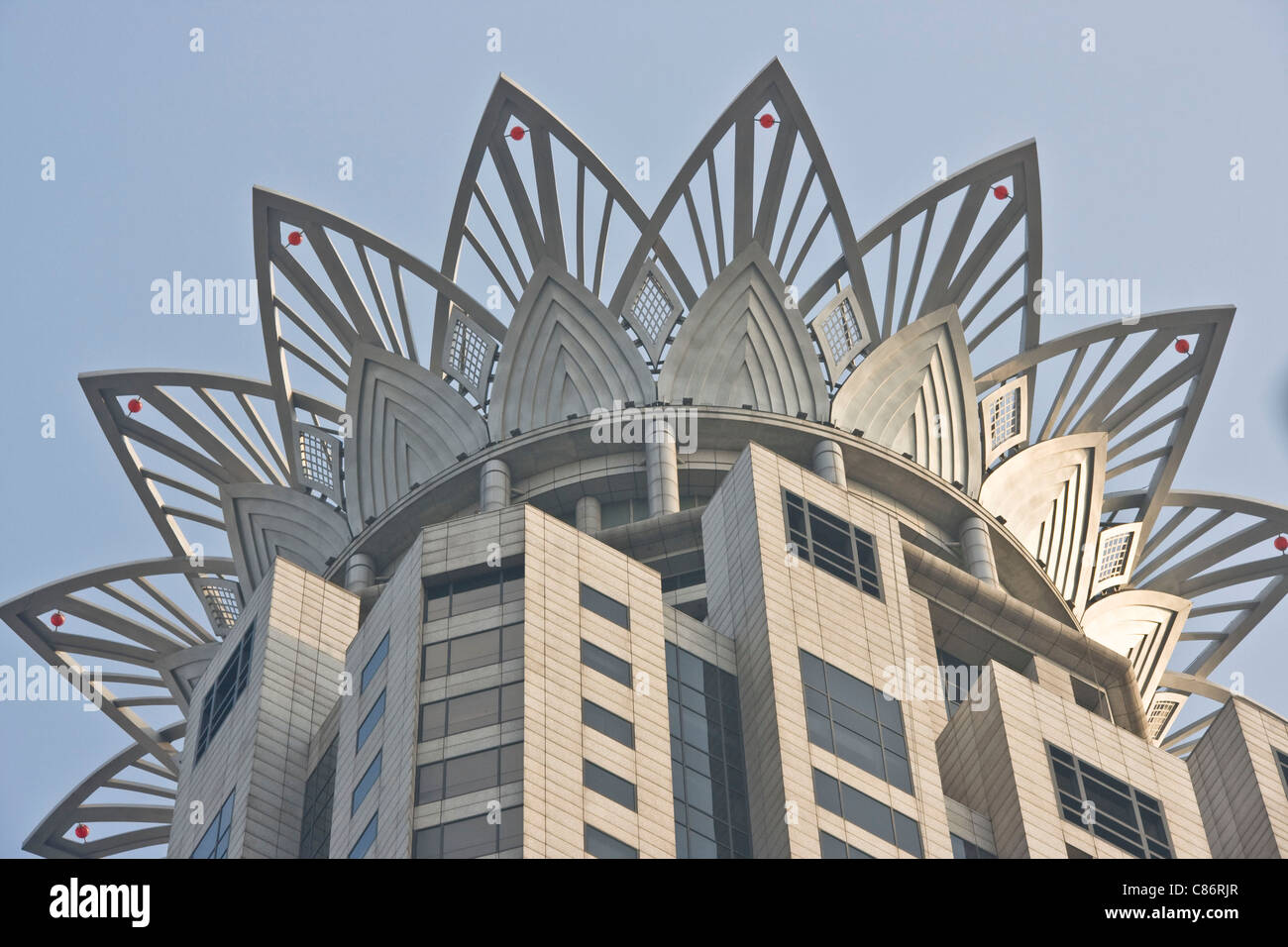 Lotus-bod top design Bund Center building Shanghai Cina Asia Foto Stock