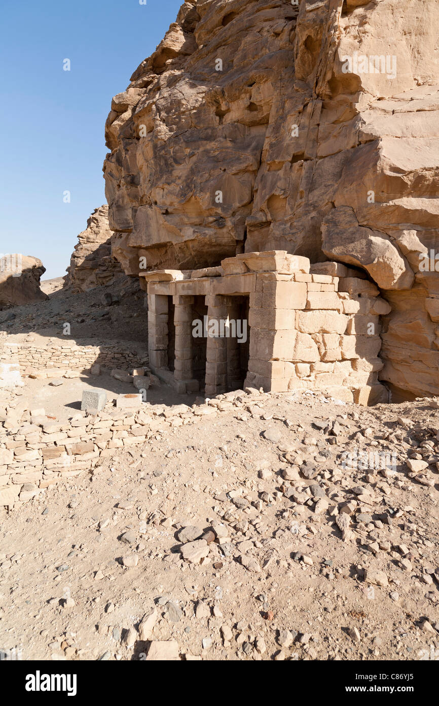Kanais, tempio del Re Seti 1 nel Wadi Abad nel Deserto Orientale dell'Egitto Foto Stock