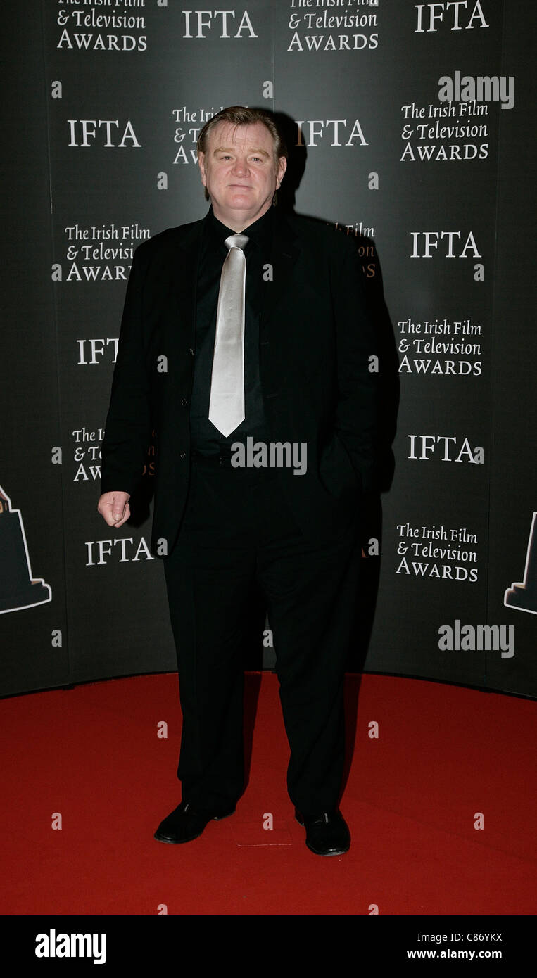 Dublino, Irlanda - 14 febbraio: Brendan Gleeson arriva alla sesta annuale Irish Film e televisione i premi in The Burlington Hotel il 14 febbraio 2009 a Dublino, Irlanda Foto Stock