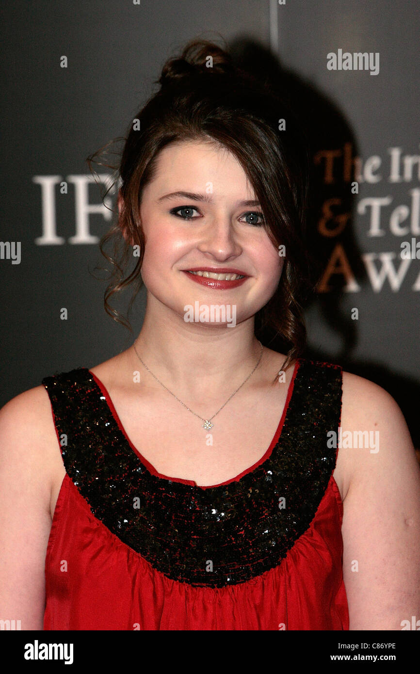 Dublino, Irlanda - 14 febbraio: Emma Bolger arriva alla sesta annuale Irish Film e televisione i premi in The Burlington Hotel il 14 febbraio 2009 a Dublino, Irlanda Foto Stock