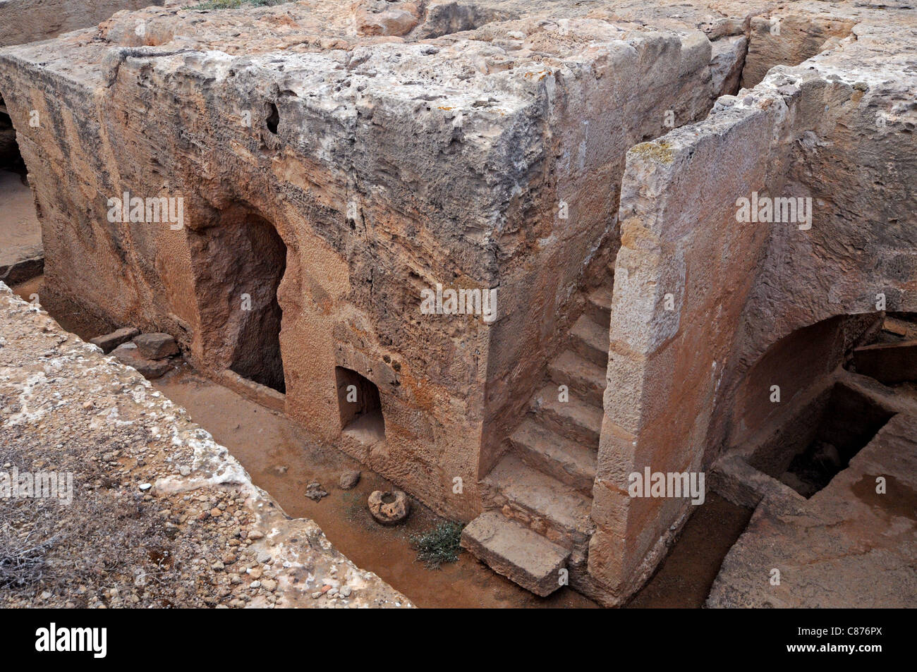 La storica e misteriose tombe dei Re a Paphos Cipro Foto Stock