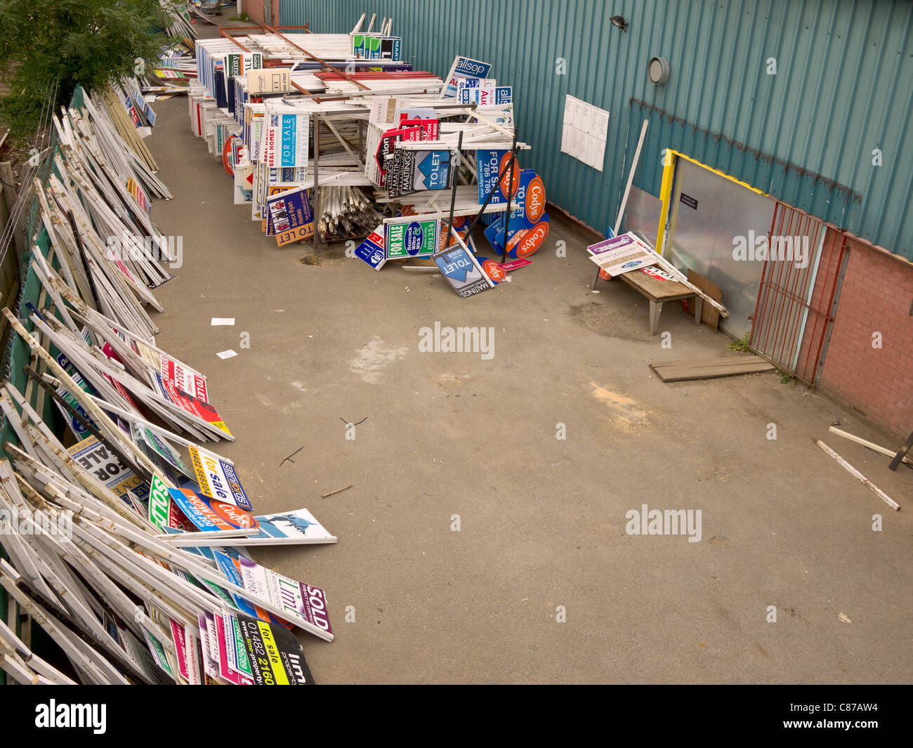 Per vendere casa segni Foto Stock