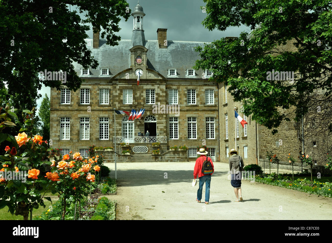 Castello di Flers, XVI e XVIII, effettivamente il castello ospita un museo (Orne, in Normandia, Francia). Foto Stock