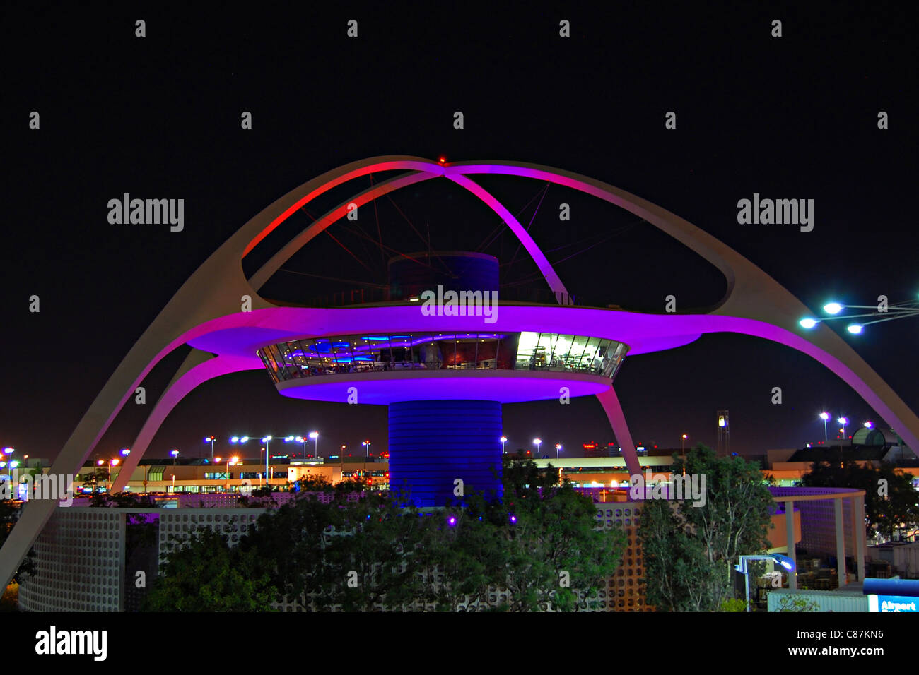 Edificio a tema, l'Aeroporto Internazionale di Los Angeles, California Foto Stock