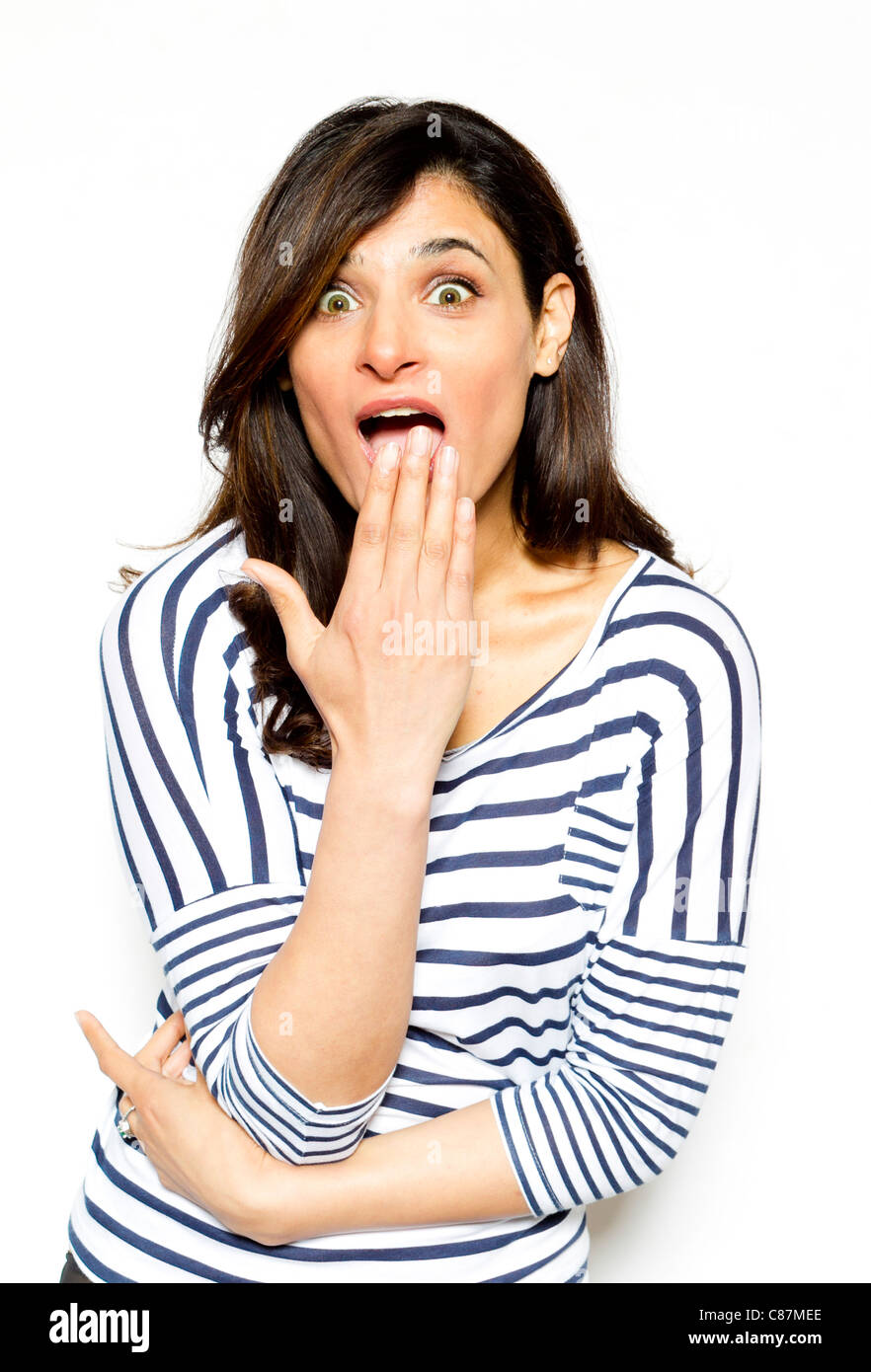 Espressiva ragazza etnica Foto Stock