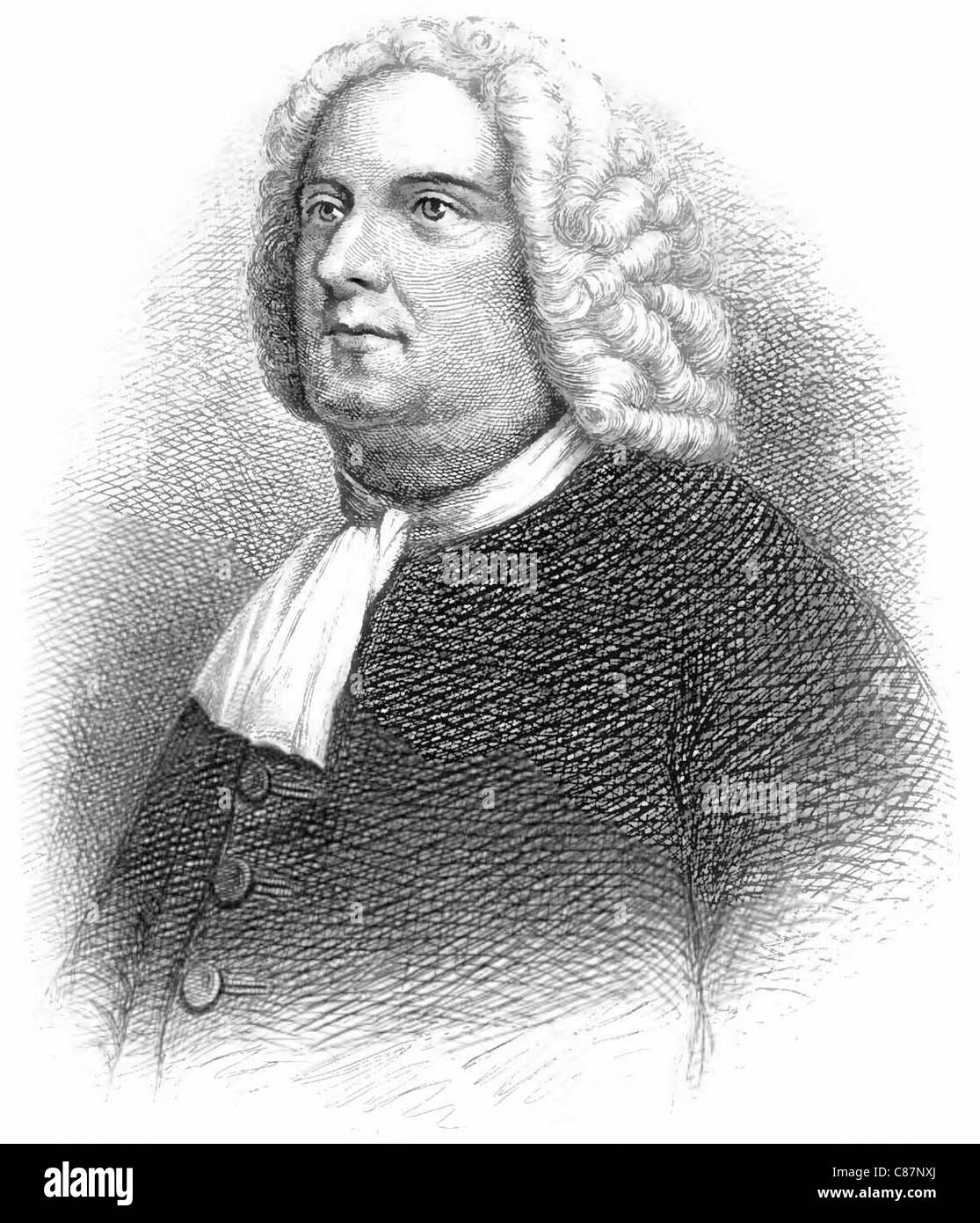 WILLIAM PENN (1644-1718) inglese-nato il fondatore della provincia di Pennsylvania Foto Stock