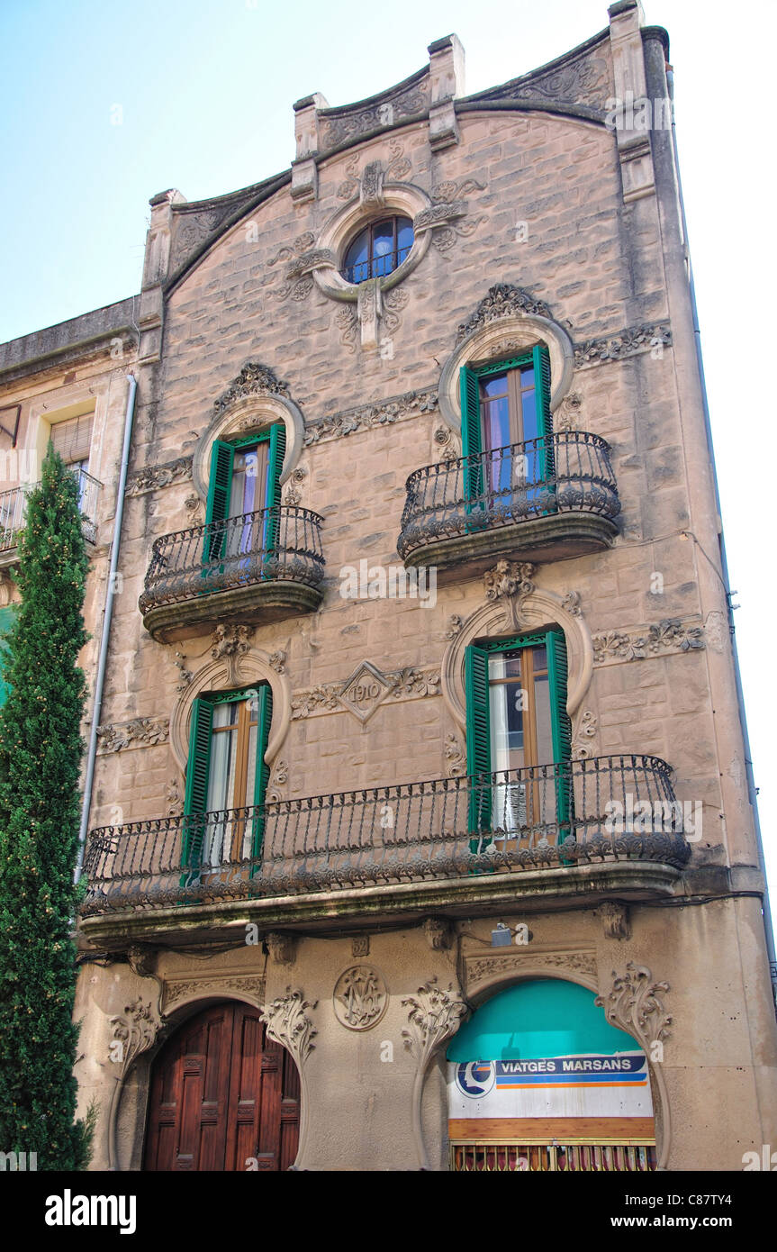 Casa modernista Grau su La Ruta del Modernisme, Carrer de Sant Joan, Reus, provincia di Tarragona Catalogna Foto Stock