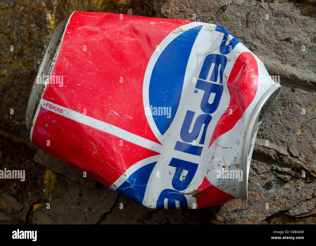 Vecchio può di Pepsi Foto Stock