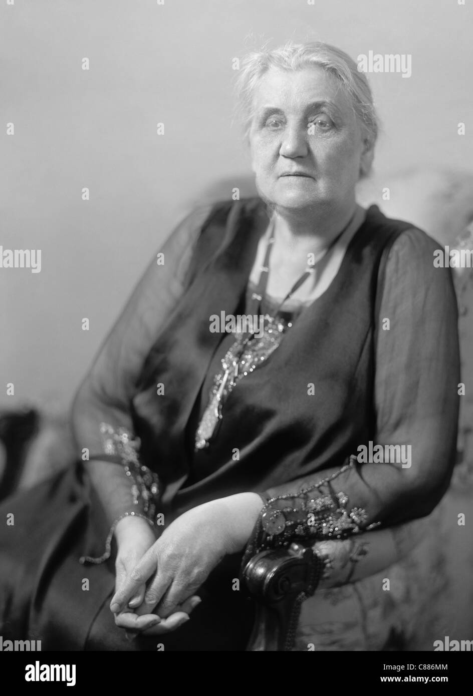 American riformista sociale attivista e pacifista di Jane Addams (1860 - 1935) - co-vincitore del Premio Nobel per la Pace nel 1931. Foto Stock