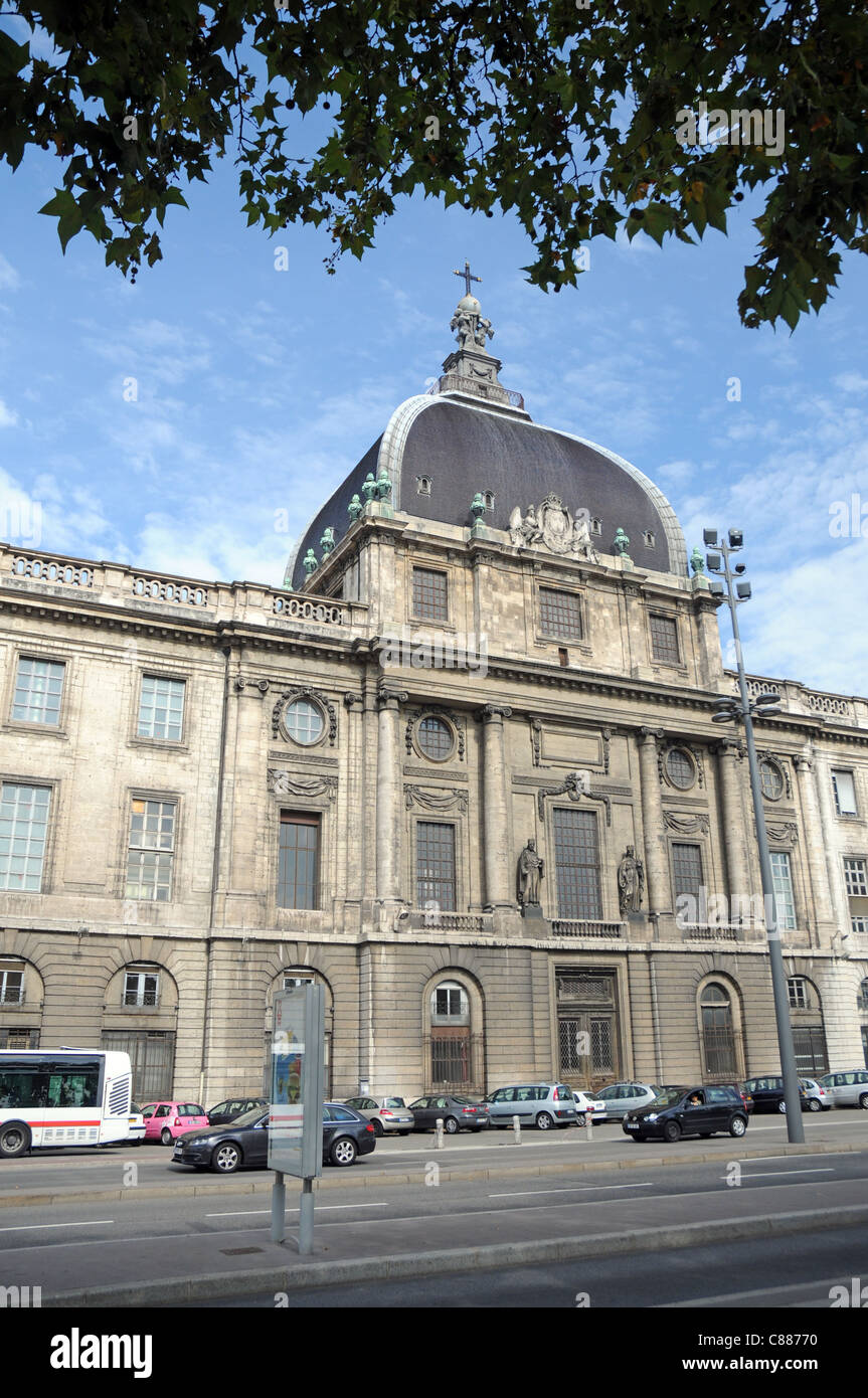 Storico Hôtel-Dieu de Lyon general hospital nella città di Lione, Francia Foto Stock