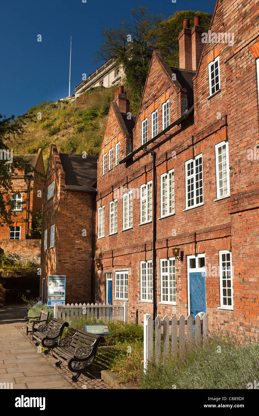 Regno Unito, Nottinghamshire, Nottingham, vecchi tini di filtrazione Museo di cantiere al di sotto del castello Foto Stock
