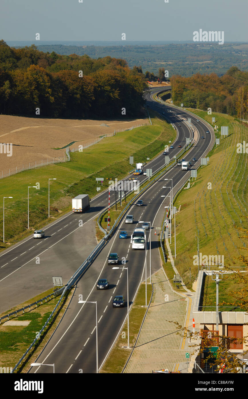 Completata l'entrata nord del A3 Hindhead Tunnel. Ott 2011. Foto Stock