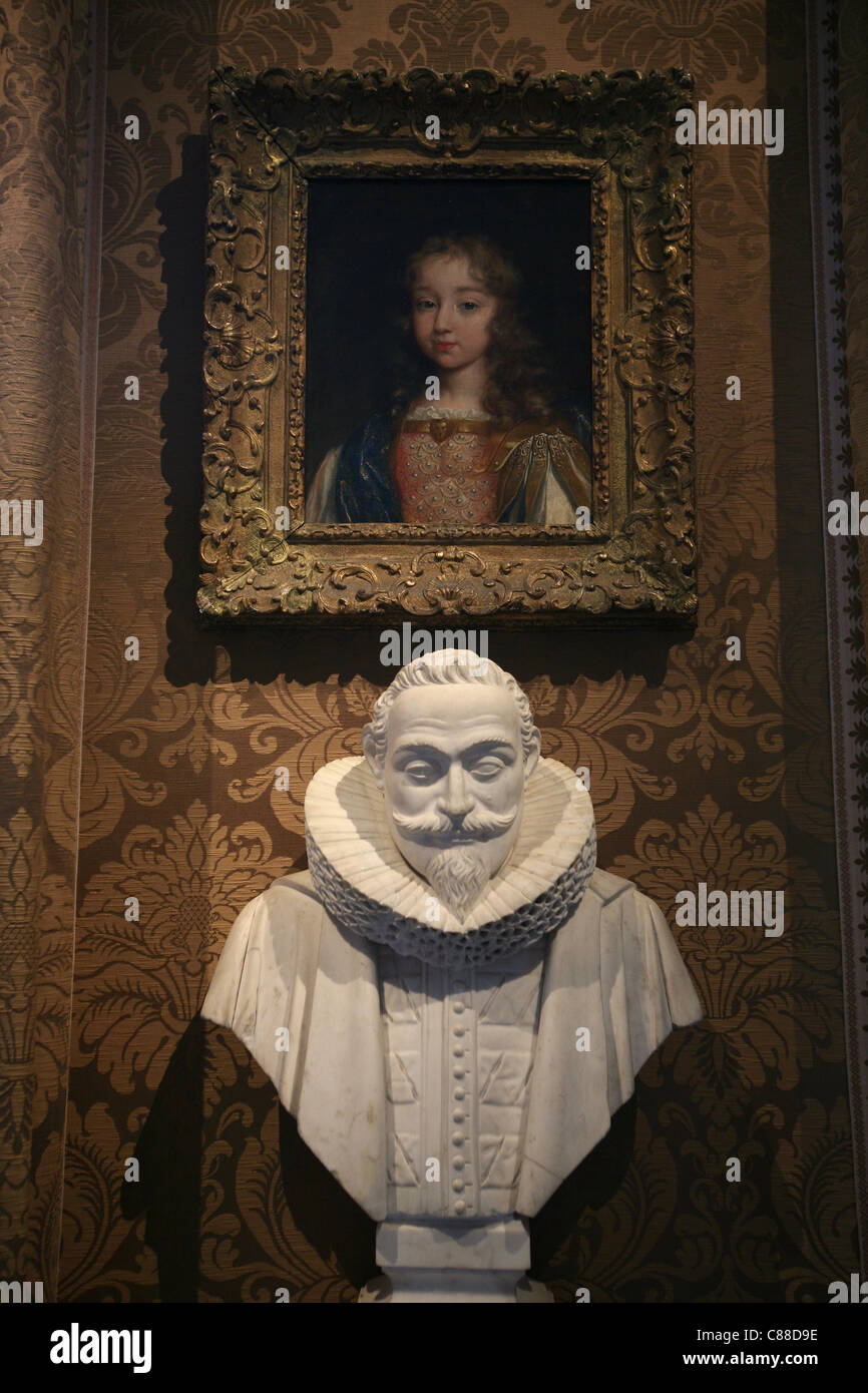 Ritratto di neonato Louis XIV nel Palazzo di Versailles, Francia. Foto Stock