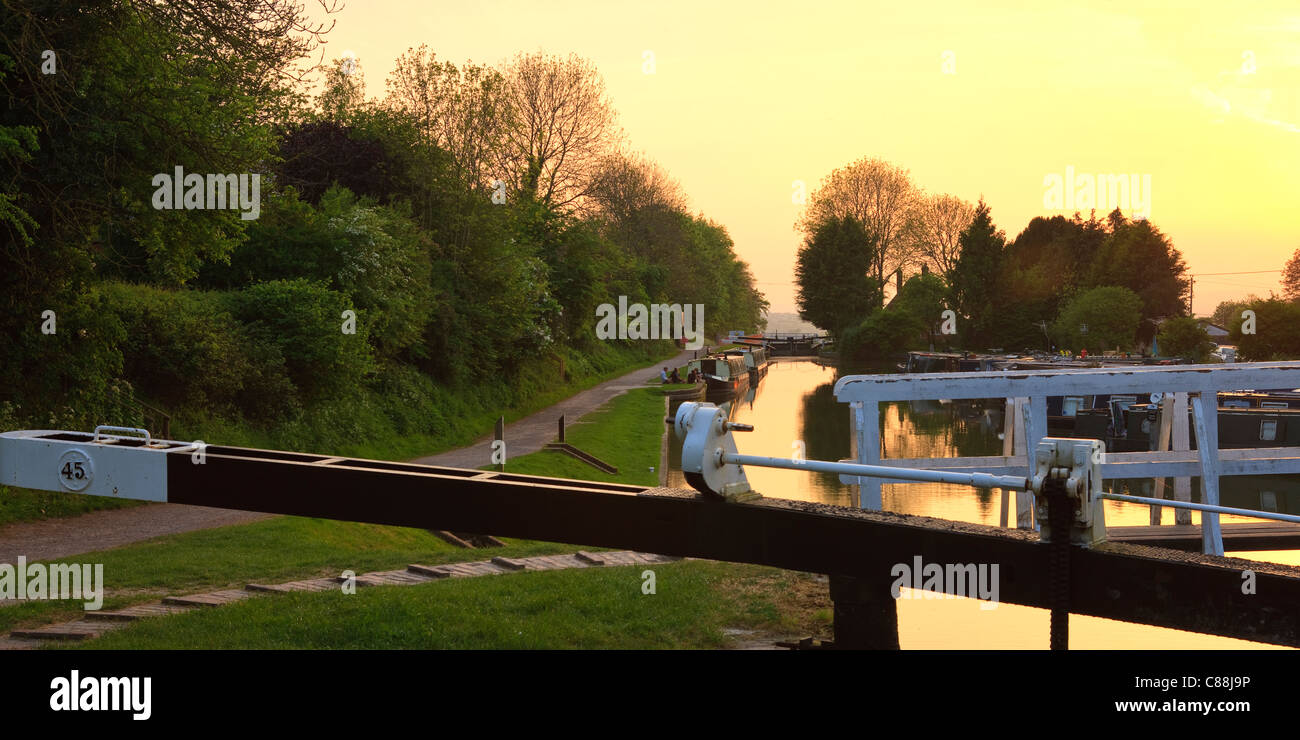 Kennet and Avon Canal Devizes Wiltshire, Inghilterra Foto Stock