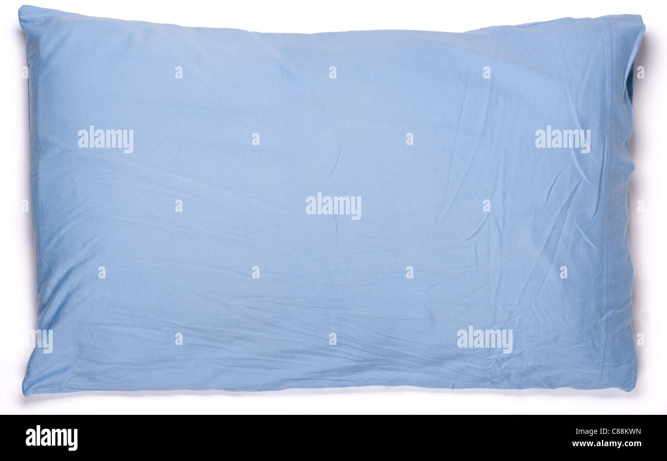 un cuscino blu Foto Stock