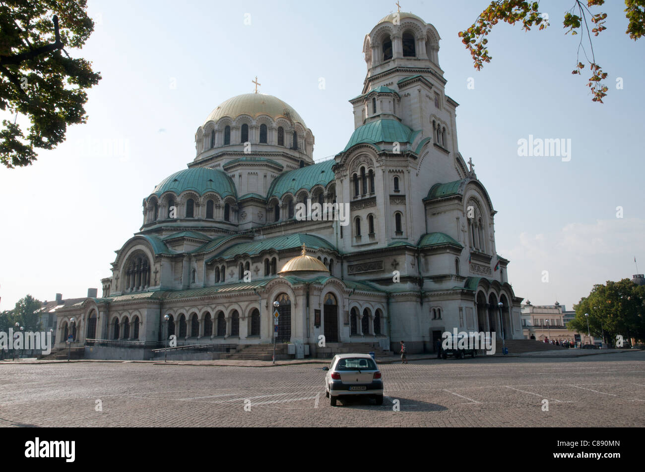 La Bulgaria, Sofia, Cattedrale Alexander Nevski, costruito 1896 - 1912, stile bizantino, chiesa, a cupola, bizantina Foto Stock