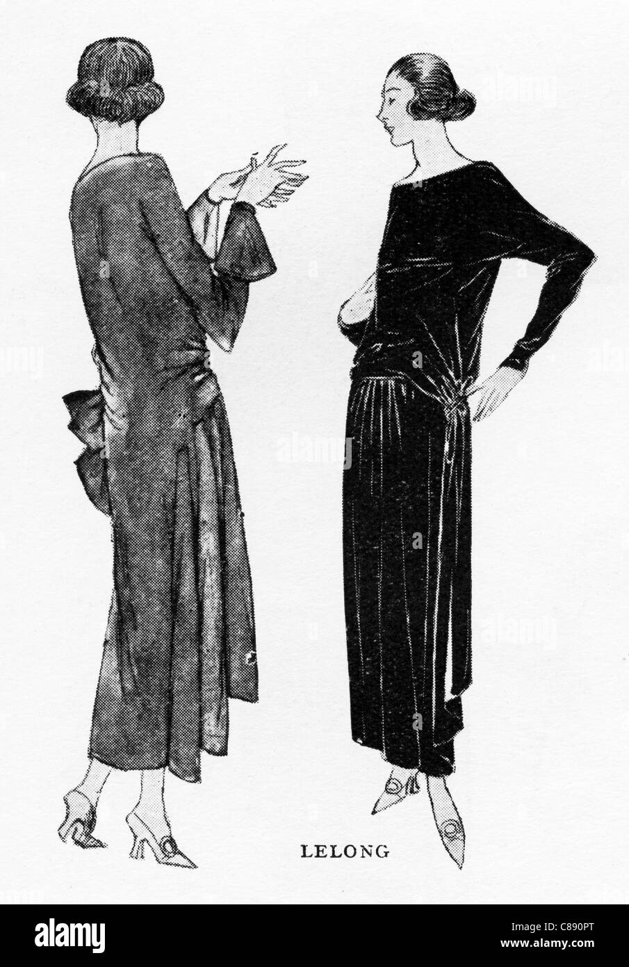 Illustrazione Moda circa 1922 Indumenti da designer francese Lucien Lelong (1889 - 1958) Foto Stock