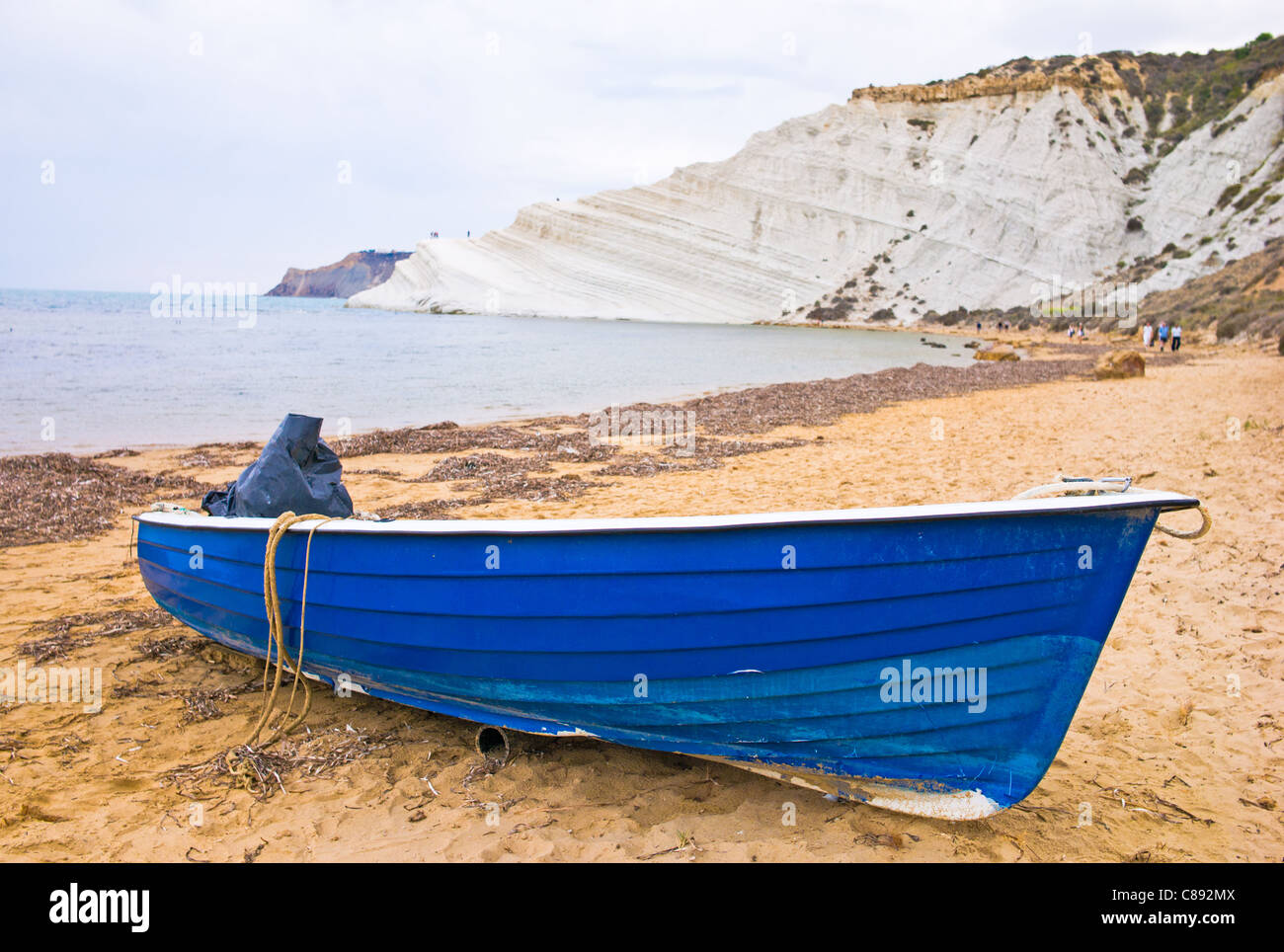 Fasi turco e la barca - Agrigento, Sicilia, Italia Foto Stock