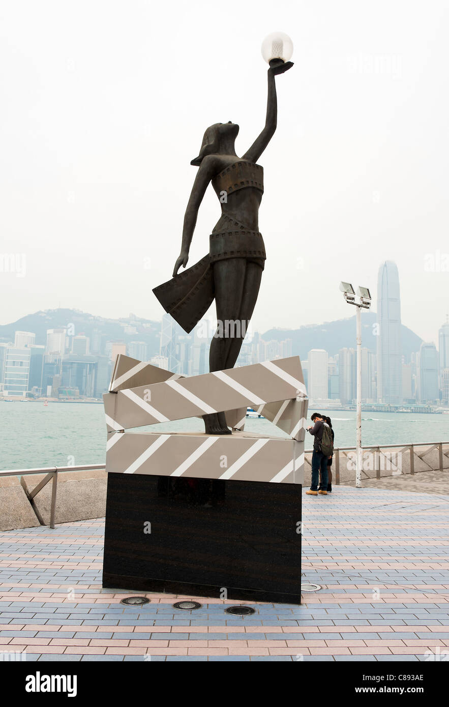 Il Viale delle stelle sul lungomare di Kowloon Hong Kong Cina Asia Foto Stock