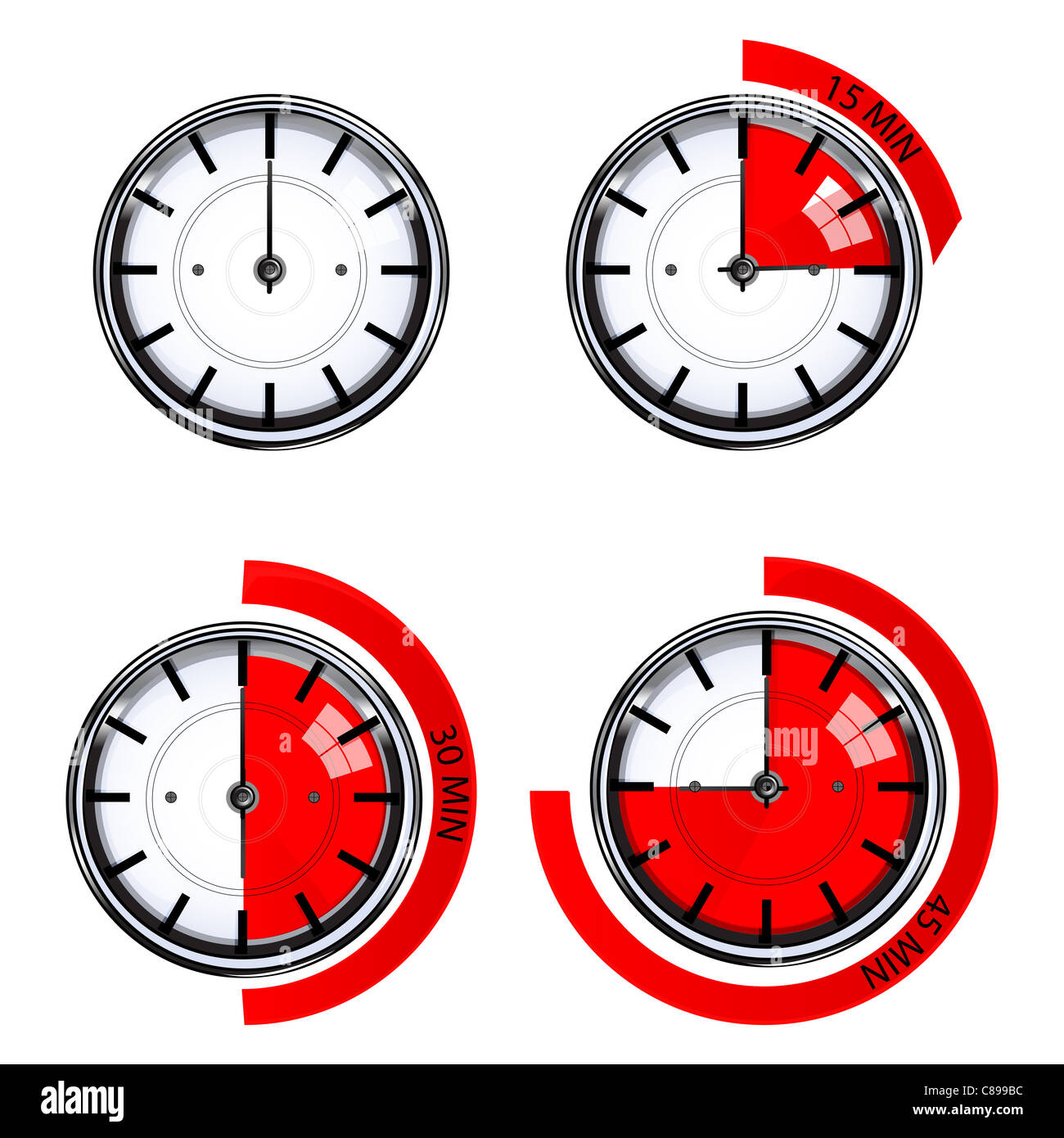 Illustrazione della funzione di orologio Foto Stock