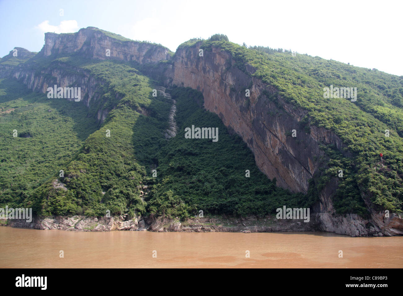 Paesaggio di montagna a Wu Gorge, Fiume Yangtze, Cina Foto Stock