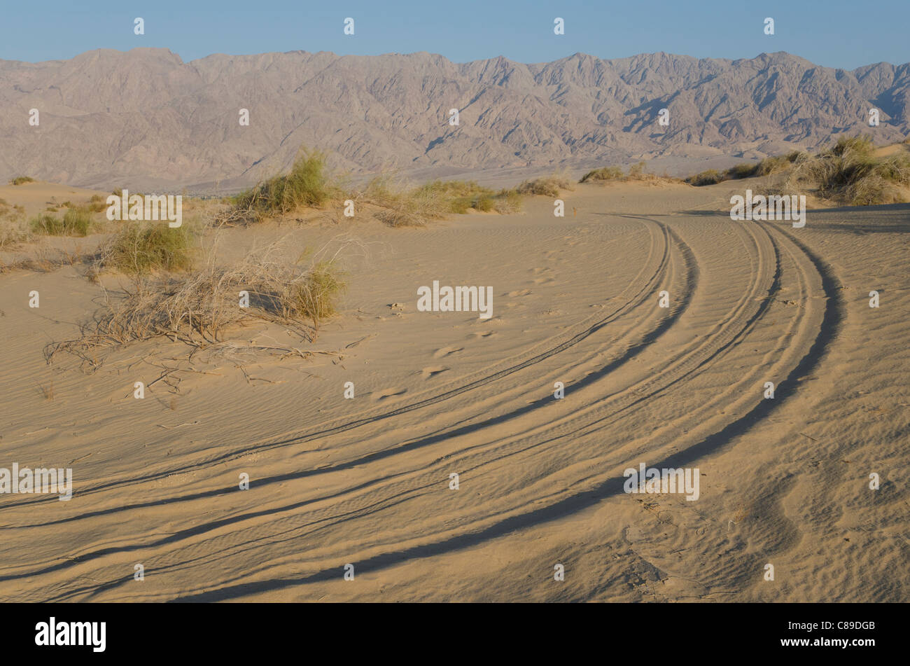 Auto le vie di Samar dune di sabbia. Arava valley. Israele Foto Stock