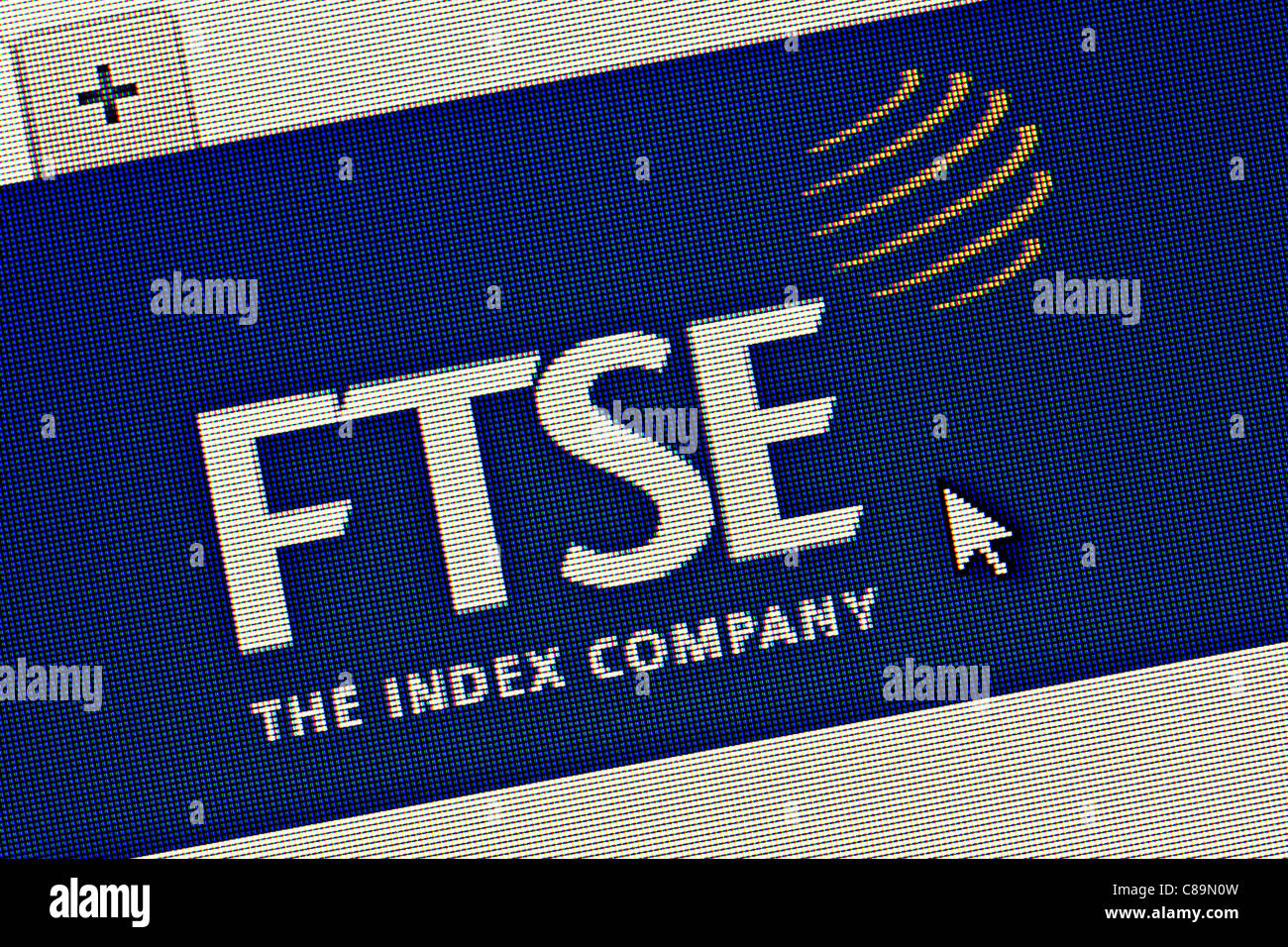 FTSE logo e sito web close up Foto Stock