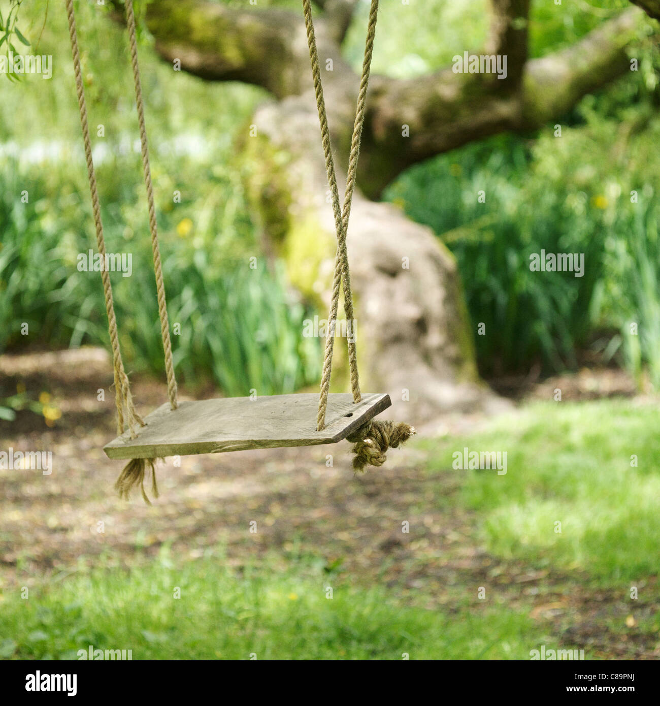 Chiudere fino a garden swing Foto Stock