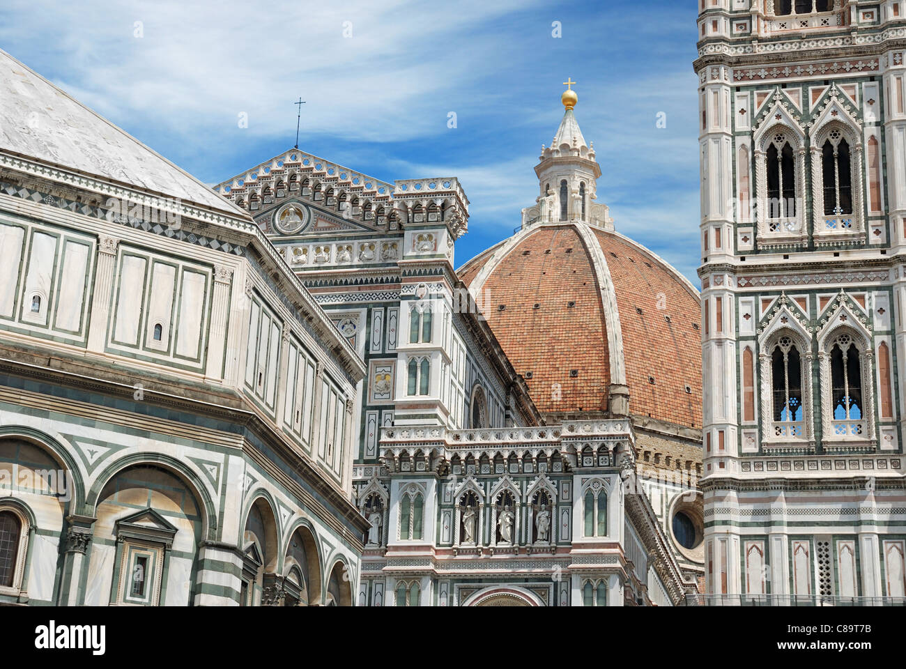 La Basilica di Santa Maria del Fiore a Florencia, Italia. Foto Stock