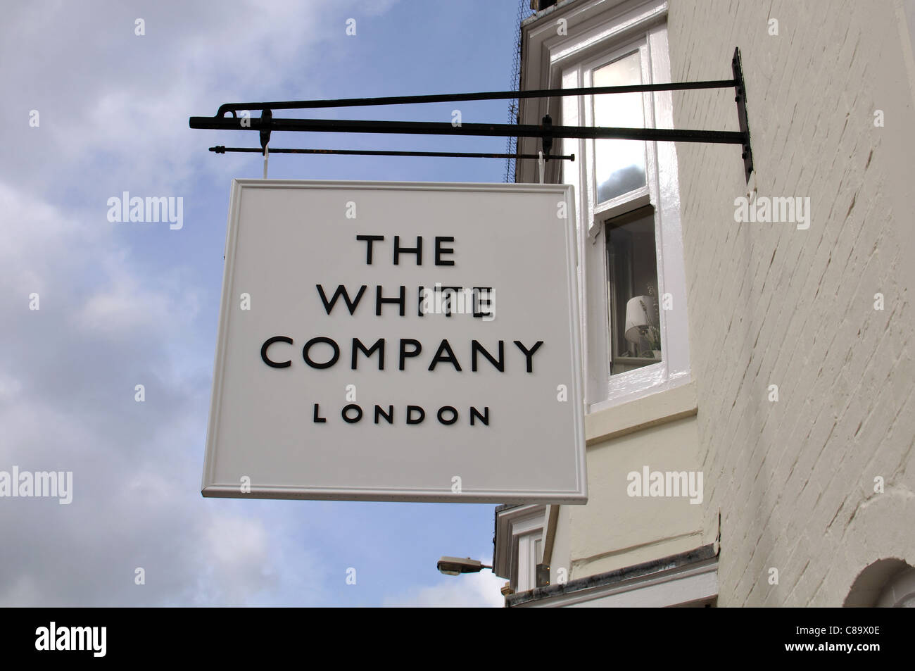 Il White Company shop segno Foto Stock