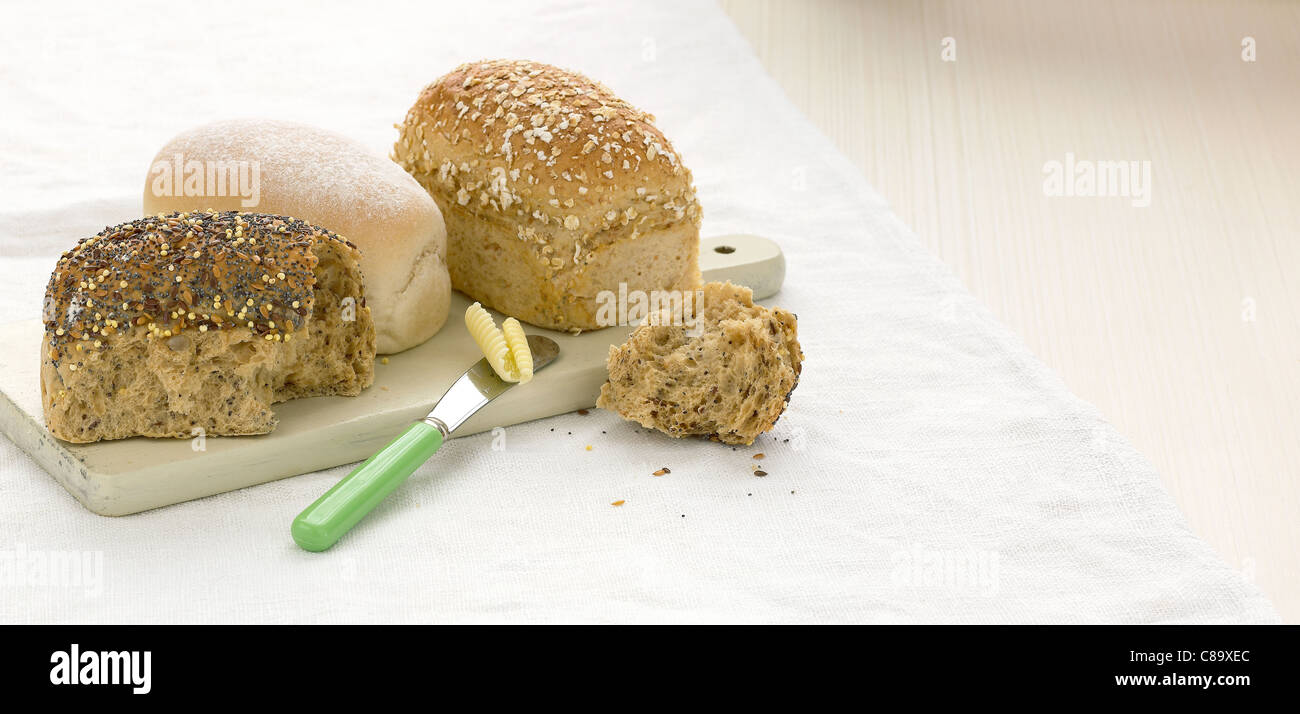 Mini tallone di selezione della forma di pane Foto Stock