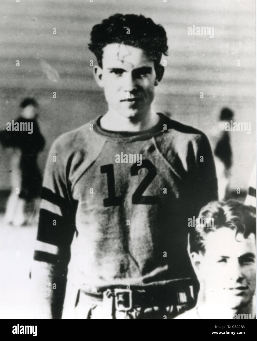 RICHARD Nixon (1913-1994) 37th il presidente statunitense presso il College Foto Stock