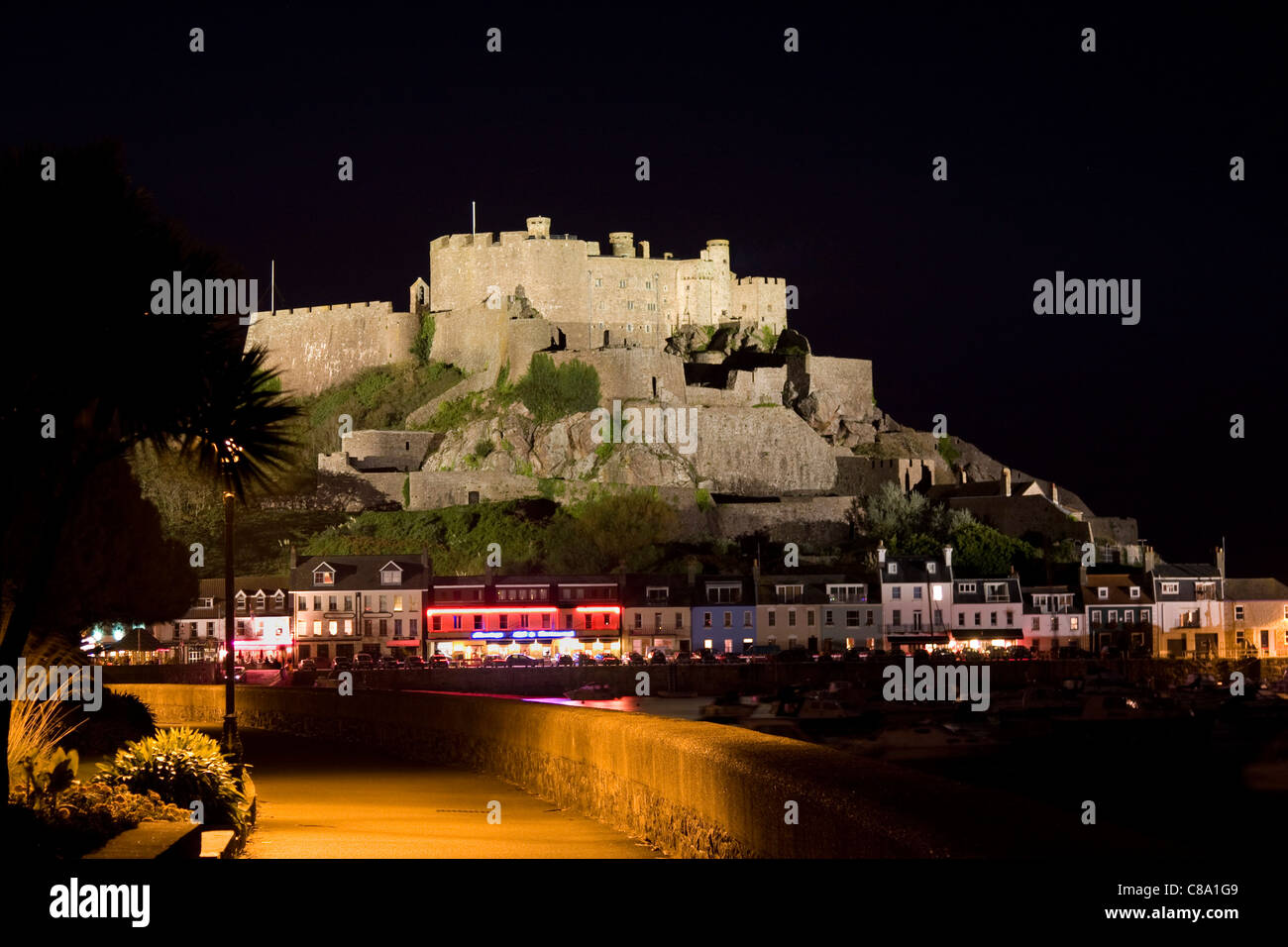 Castello di Mont Orgueil, Jersey Foto Stock