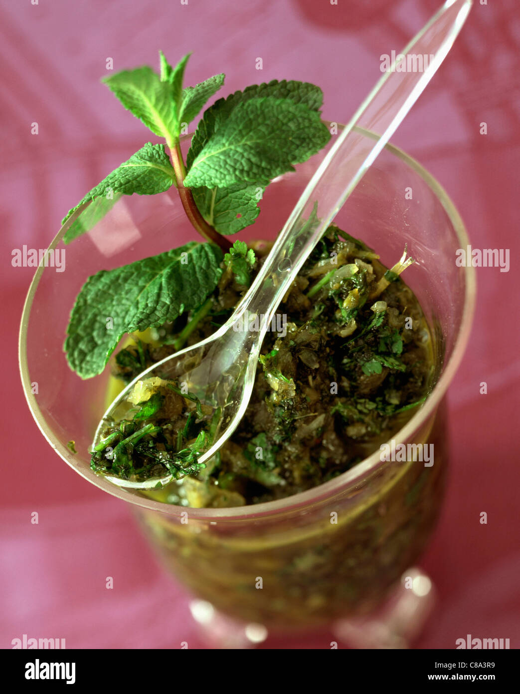 Chutney di menta Foto Stock