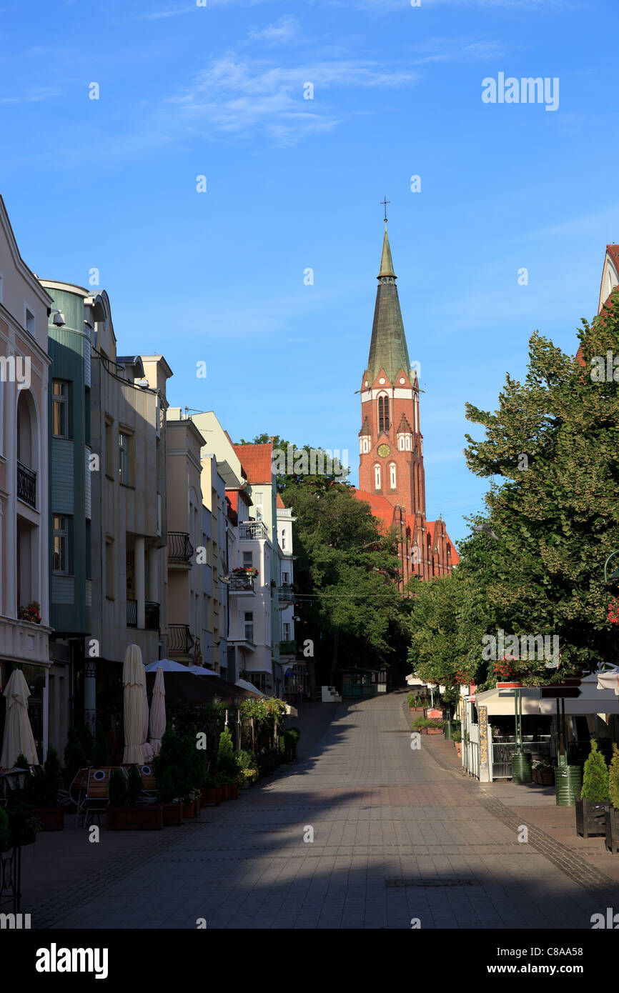 Via di Monte Cassino in Sopot, Polonia. Foto Stock