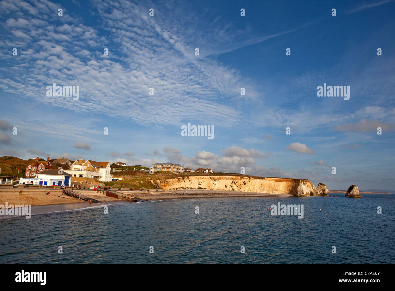 La baia di acqua dolce nell'Isola di Wight. Foto Stock
