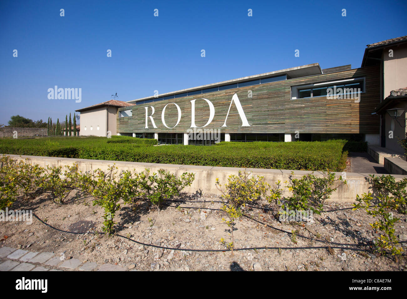 Vista dell'edificio a Bodega Roda in Haro La Rioja Spagna 110613 Spagna Foto Stock