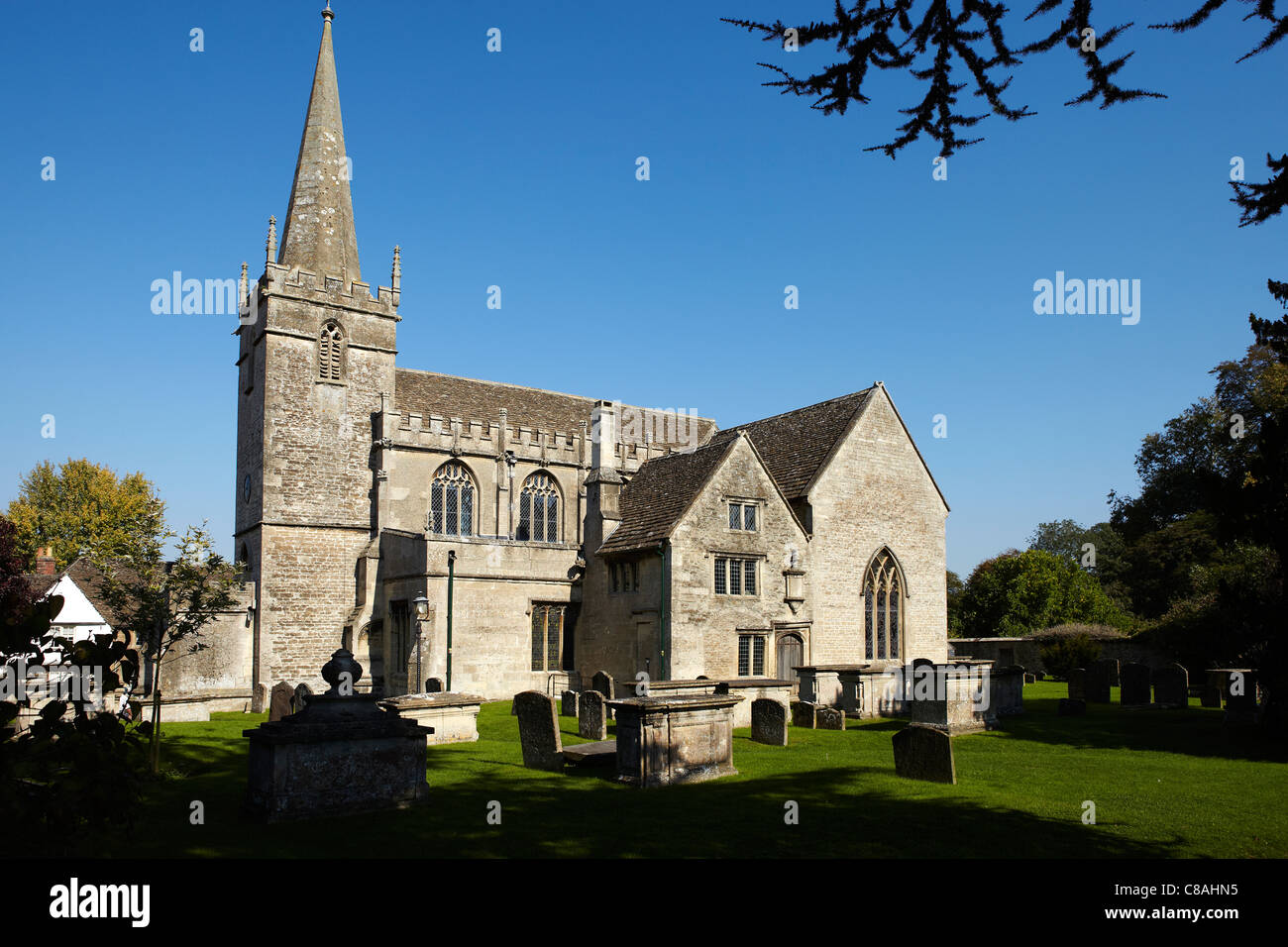 San Ciriaco Chiesa, Lacock, Wiltshire, Inghilterra, Regno Unito Foto Stock