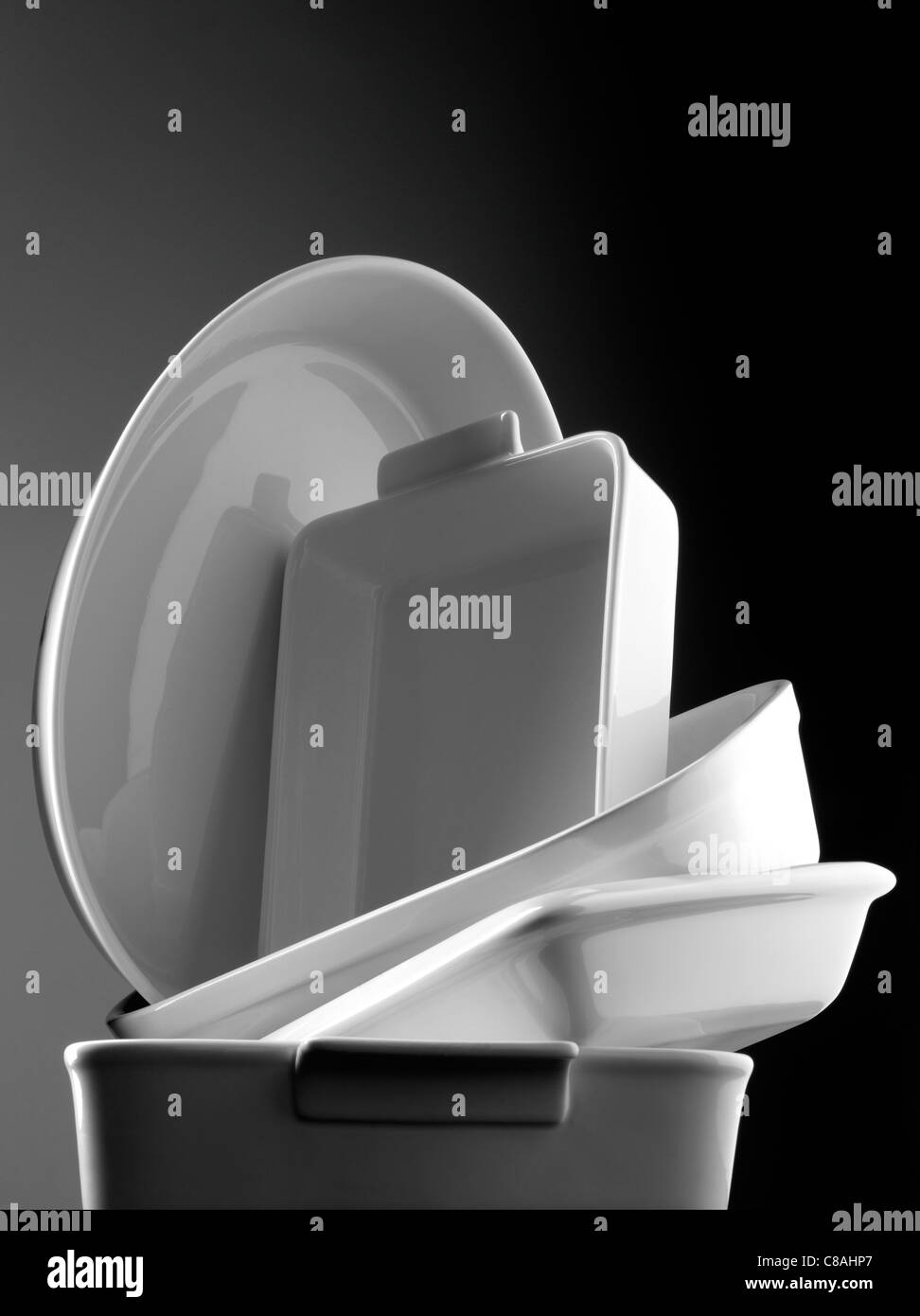 Composizione con piatti della Cina Foto Stock