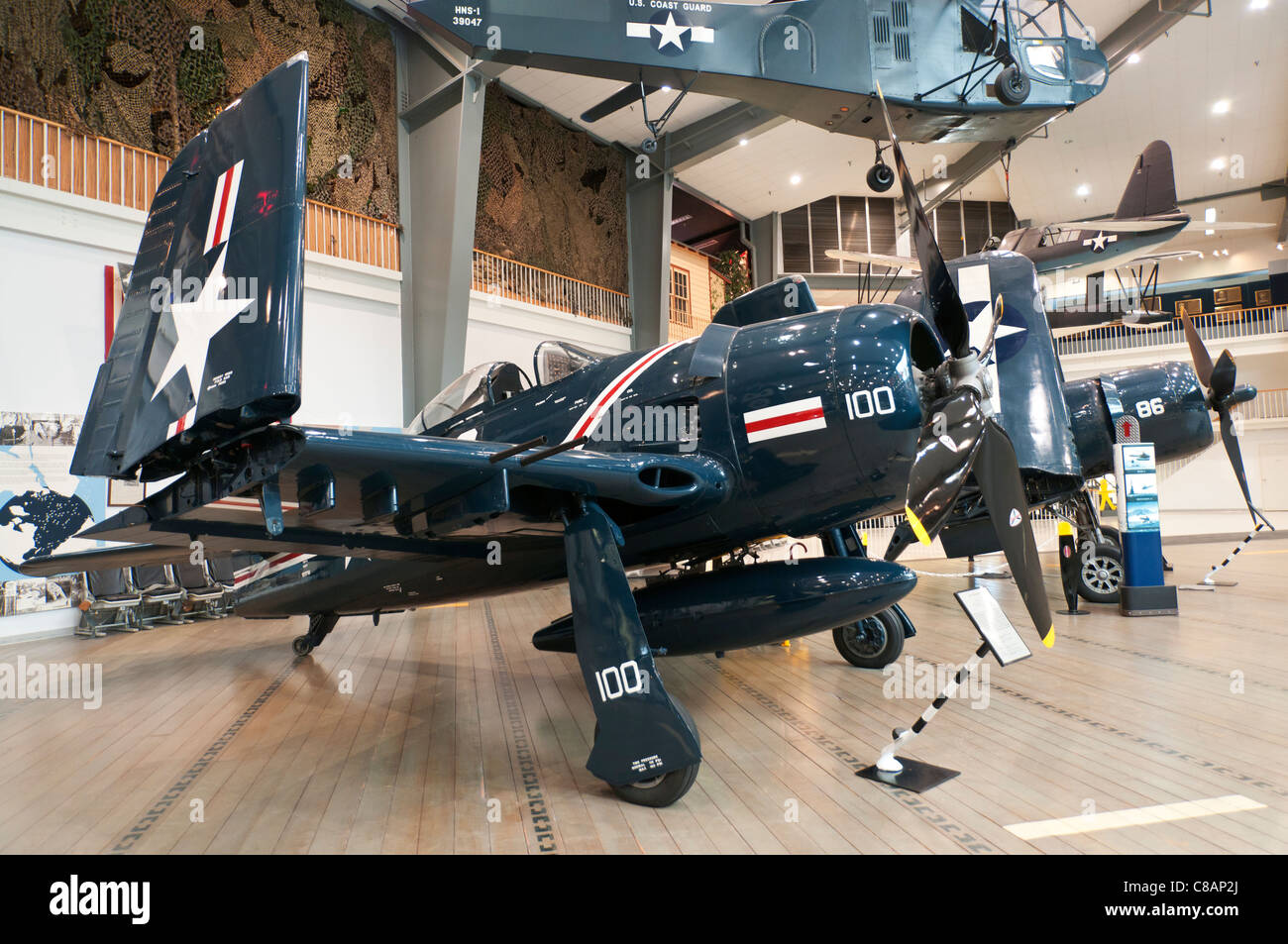 Florida, Pensacola, National Naval Aviation Museum, Grumman F8F 'Bearcat' aeromobile, risalente alla fine WW II Foto Stock